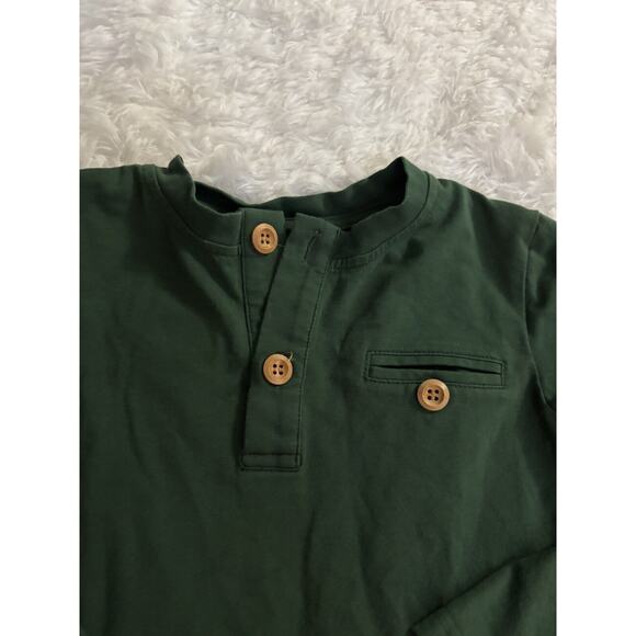 Ollie Jay Boys Sz. 3 Green Button Tee. Cute, Exc Quality - Picture 4 of 11